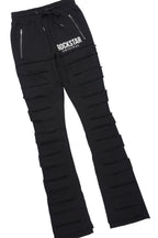 Emilio Black T-Shirt/Stacked Flare Track Set