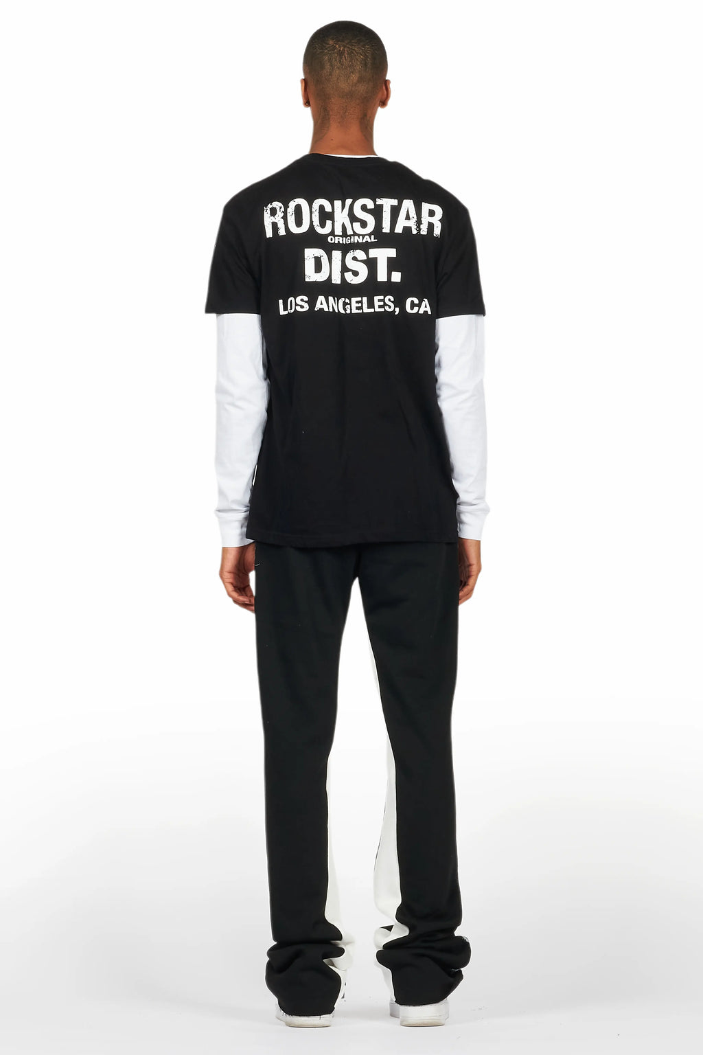 Allard Black/White Double Layer T-Shirt/Baggy Pant Set