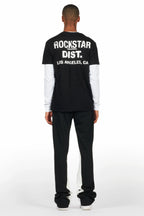 Allard Black/White Double Layer T-Shirt/Baggy Pant Set