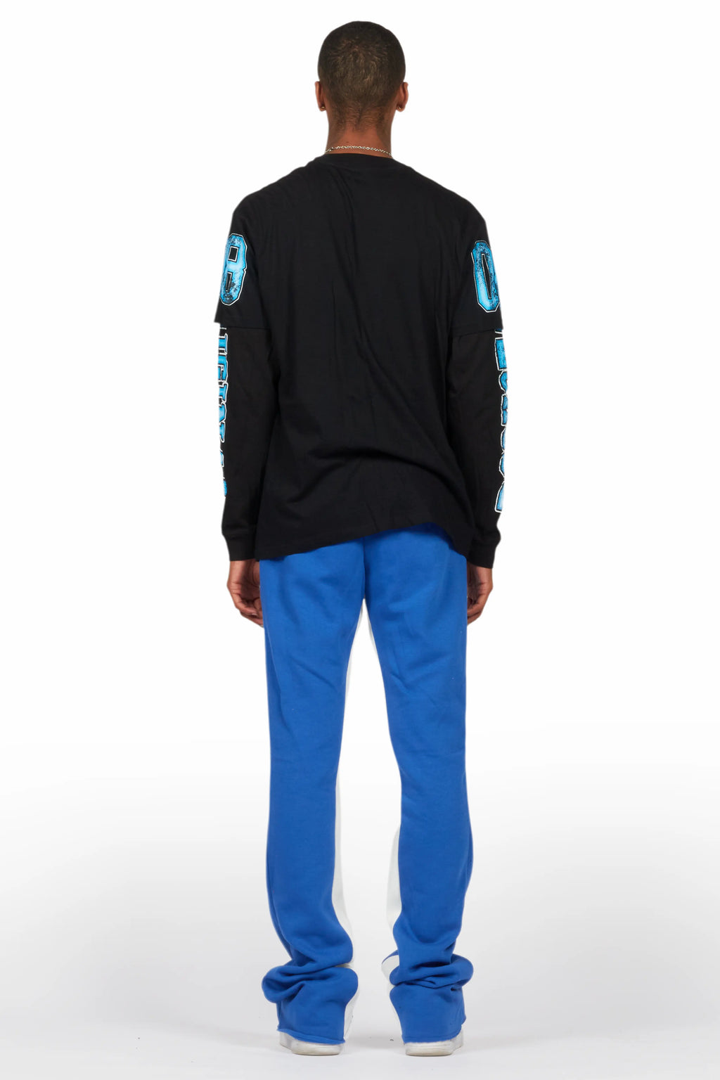Fields Black/Royal Double Layer T-Shirt/Baggy Pant Set