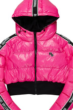 Jackey Hot Pink 2.0 Crop Puffer Jacket