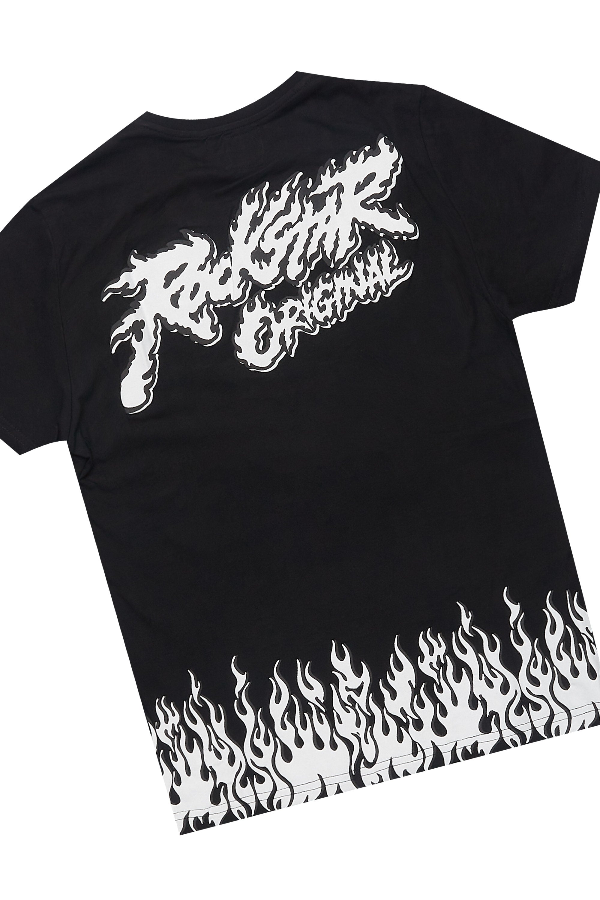 Boys Bubble Black T-Shirt/Short Set