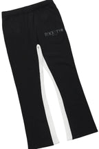 Boys Amina Black T-Shirt/Stacked Baggy Flare Pant Set