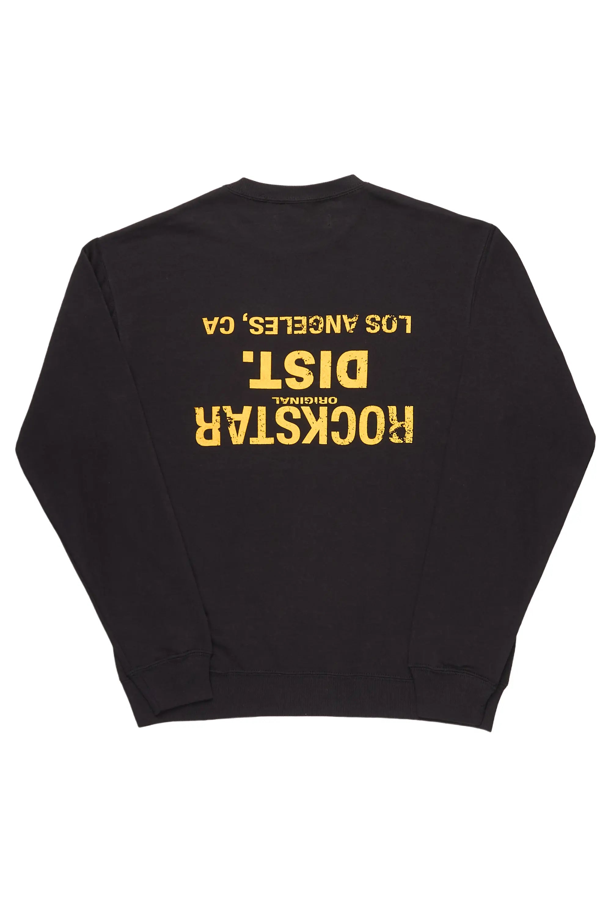 Dist. Town Black/Yellow Graphic Crewneck