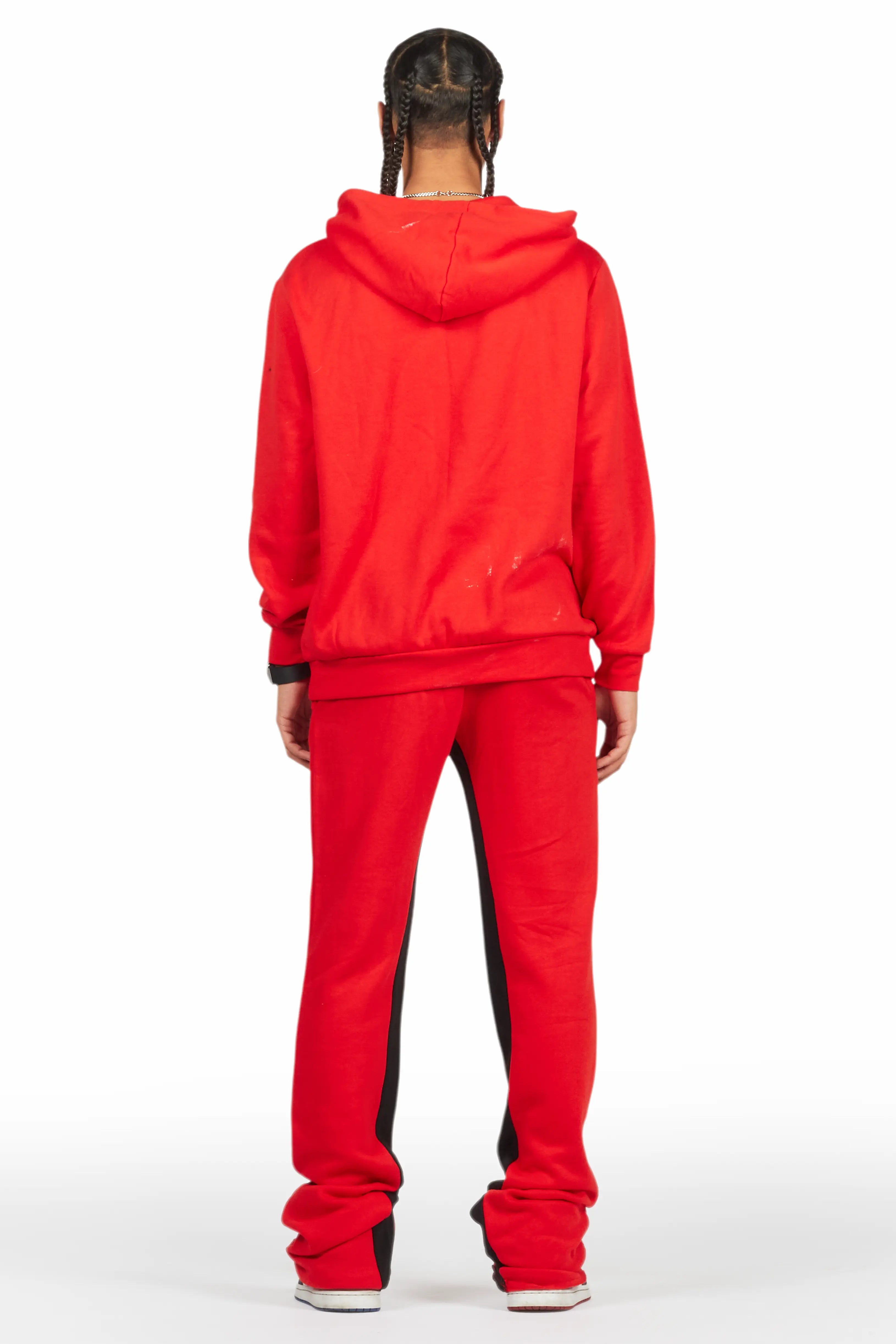 Jaco Red Hoodie Baggy Fit Pant Track Set