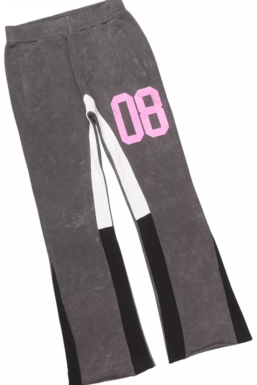 Girls Kammy Vintage Grey/Pink Hoodie Stacked Track Set