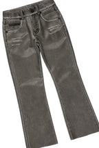 Boys Koen White T-Shirt/Stacked Flare PU Jean Set