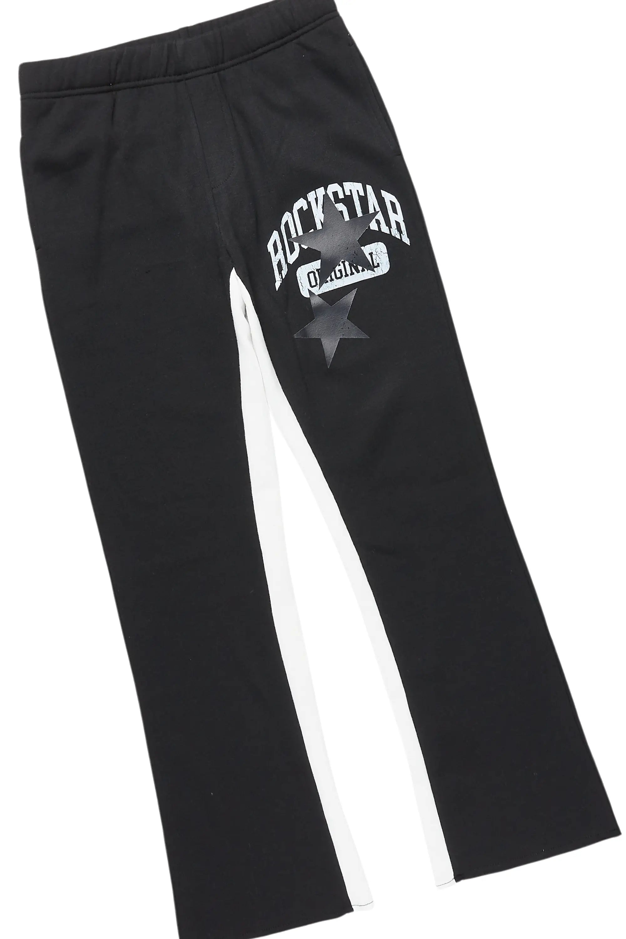 Boys States Black/White Stacked Hoodie Track Set