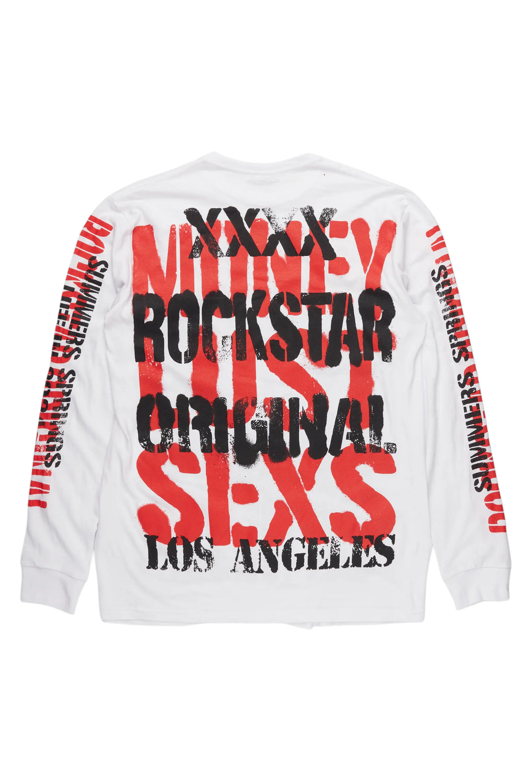 Lamani White Graphic Long Sleeve Tee