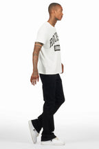 Drick Jet Black Regular Fit Flare Jean