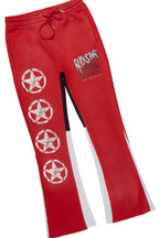 Boys Wizzurd Red T-Shirt/Stacked Flare Pant Set