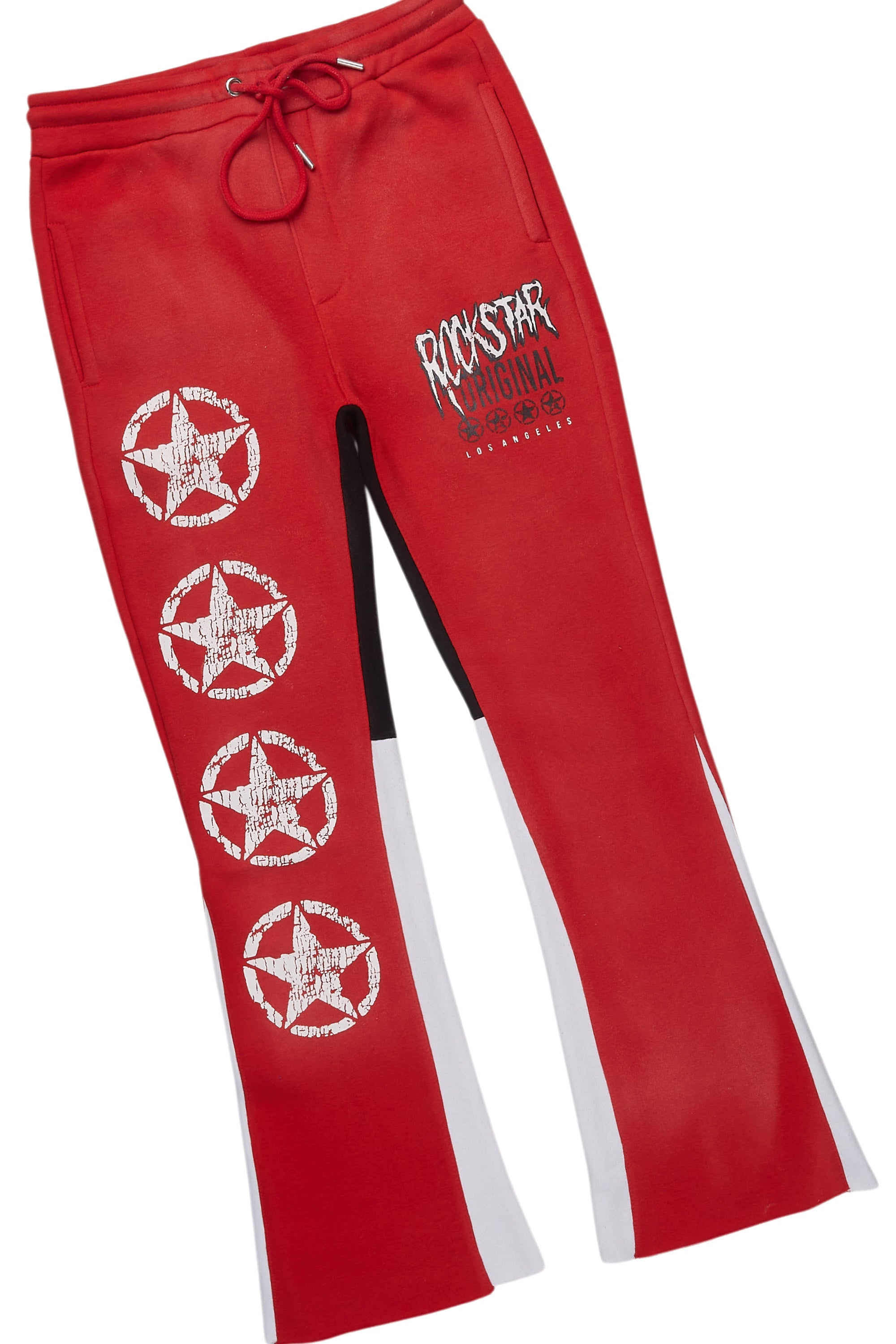 Boys Wizzurd Red T-Shirt/Stacked Flare Pant Set