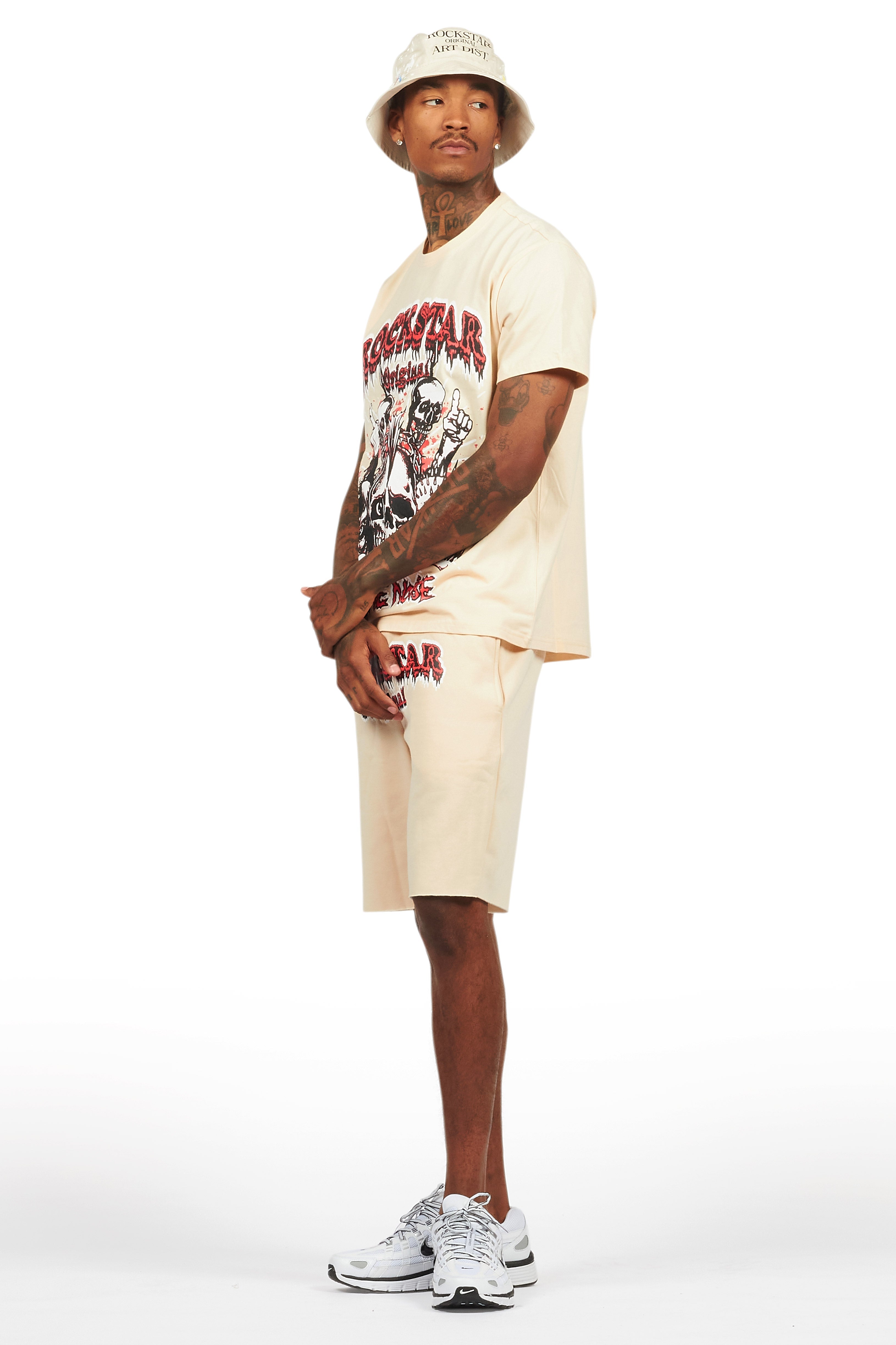 Tabor Beige T-Shirt/Short Set