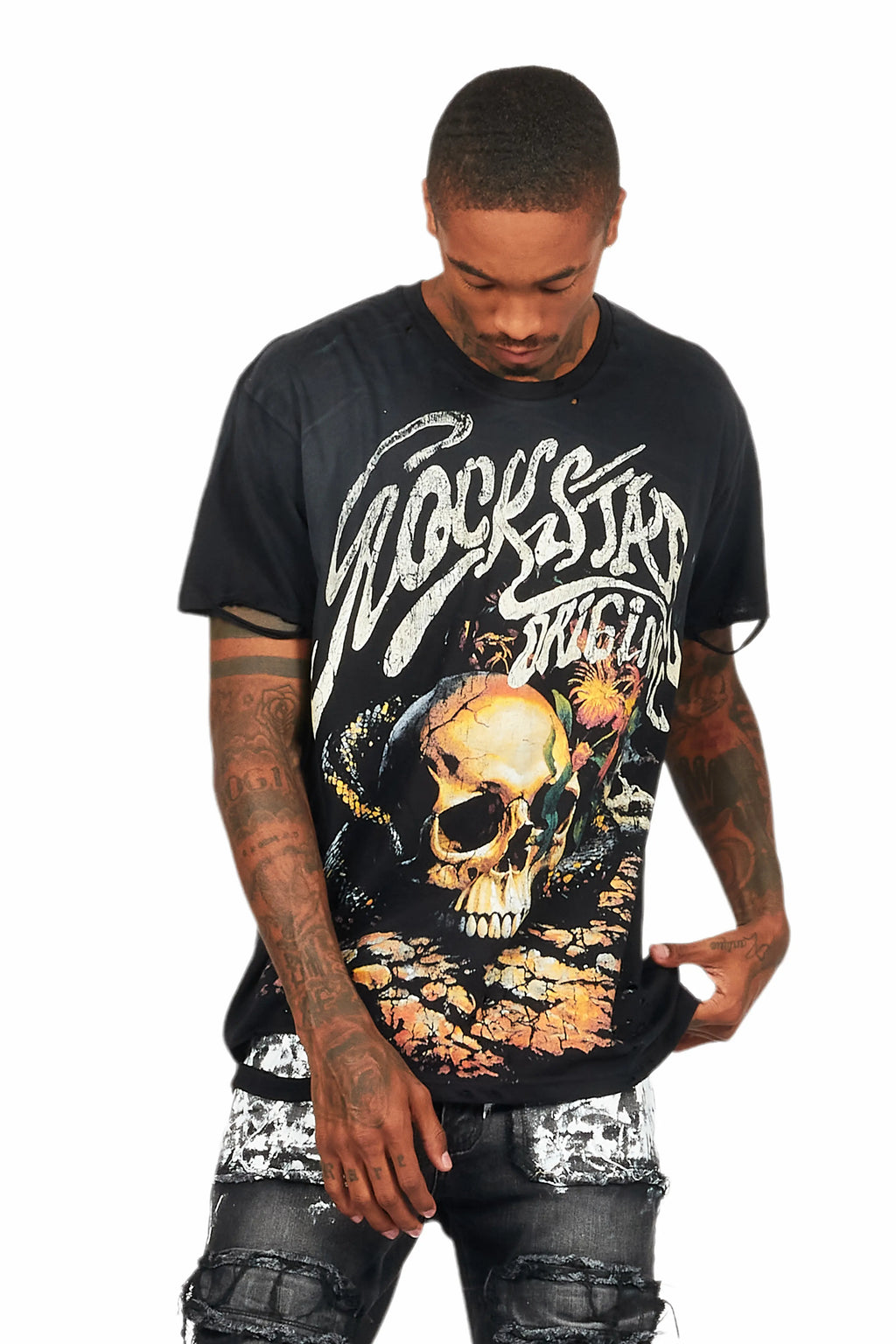 Anby Black Graphic Oversized T-Shirt