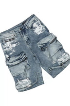 Boys Saxon Navy/Blue Hoodie/Denim Cargo Jort Set