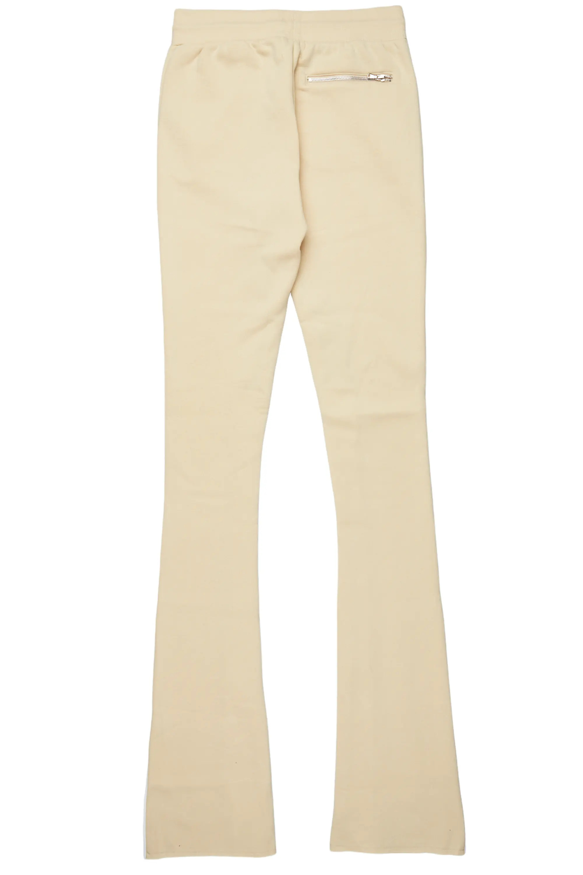 Pellos Beige Graphic Super Stacked Flare Pant