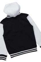 Boys Kazz Black/White Varsity Jacket Track Set