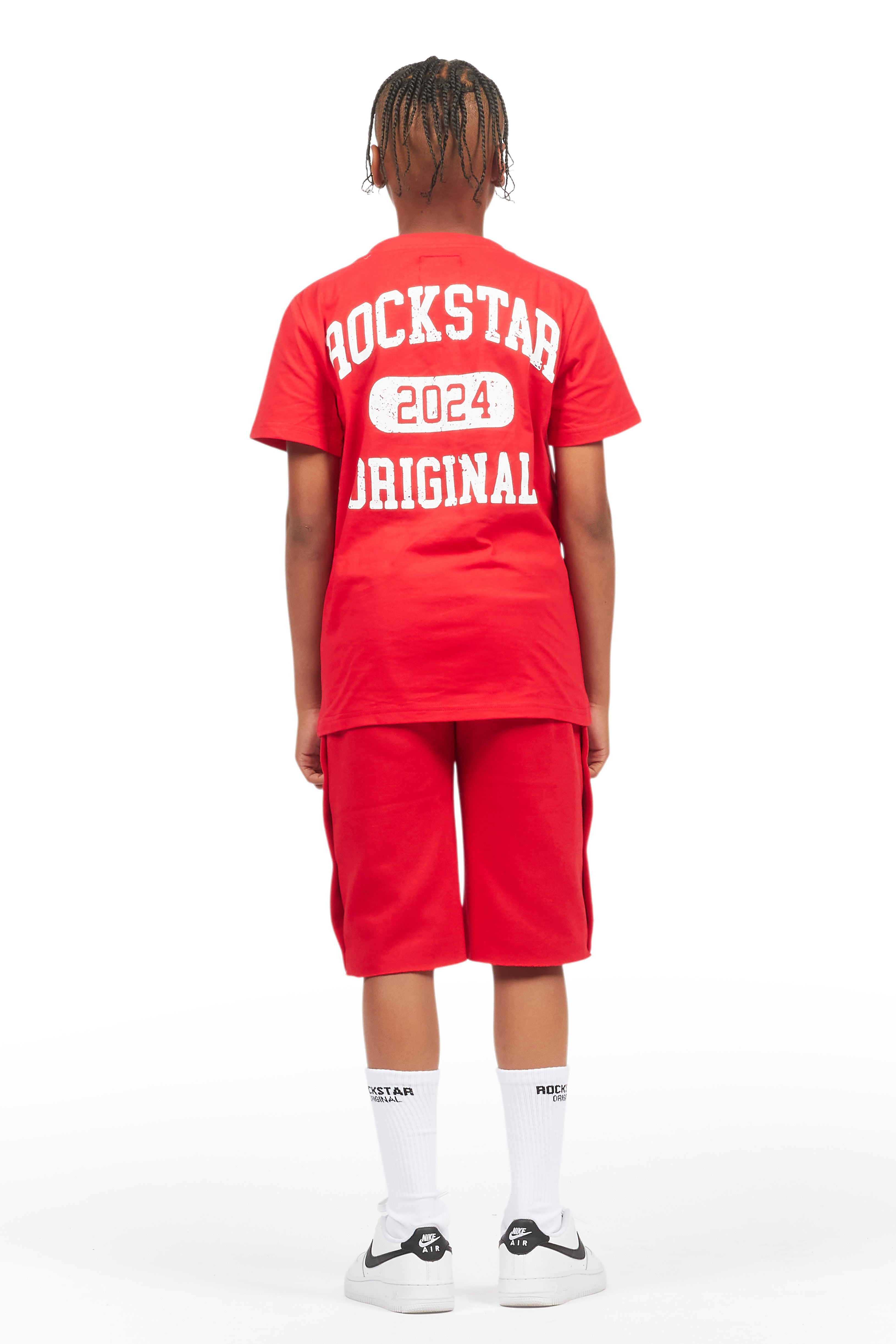 Boys Lex Red T-Shirt/Short Set