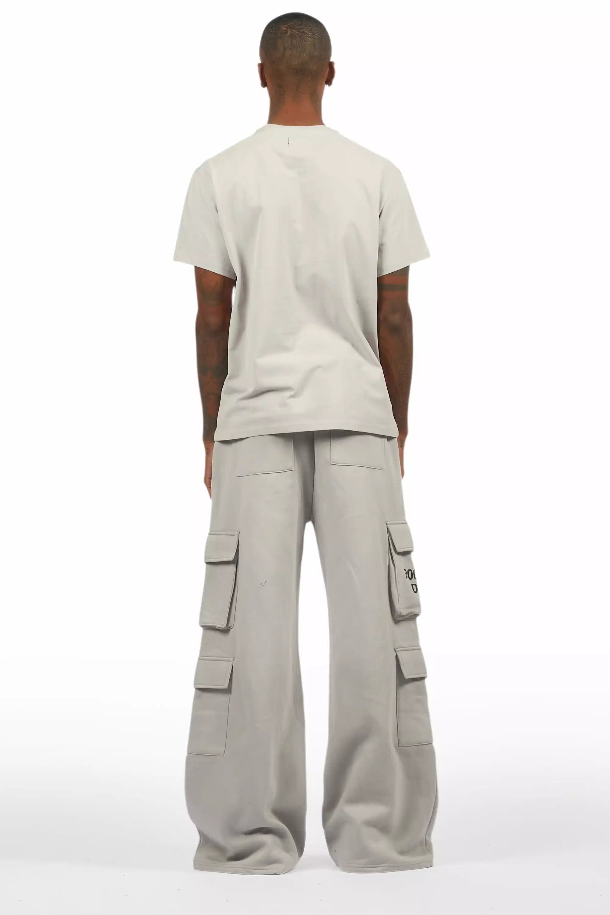 Abilio Grey T-Shirt/Baggy Stacked Track Set