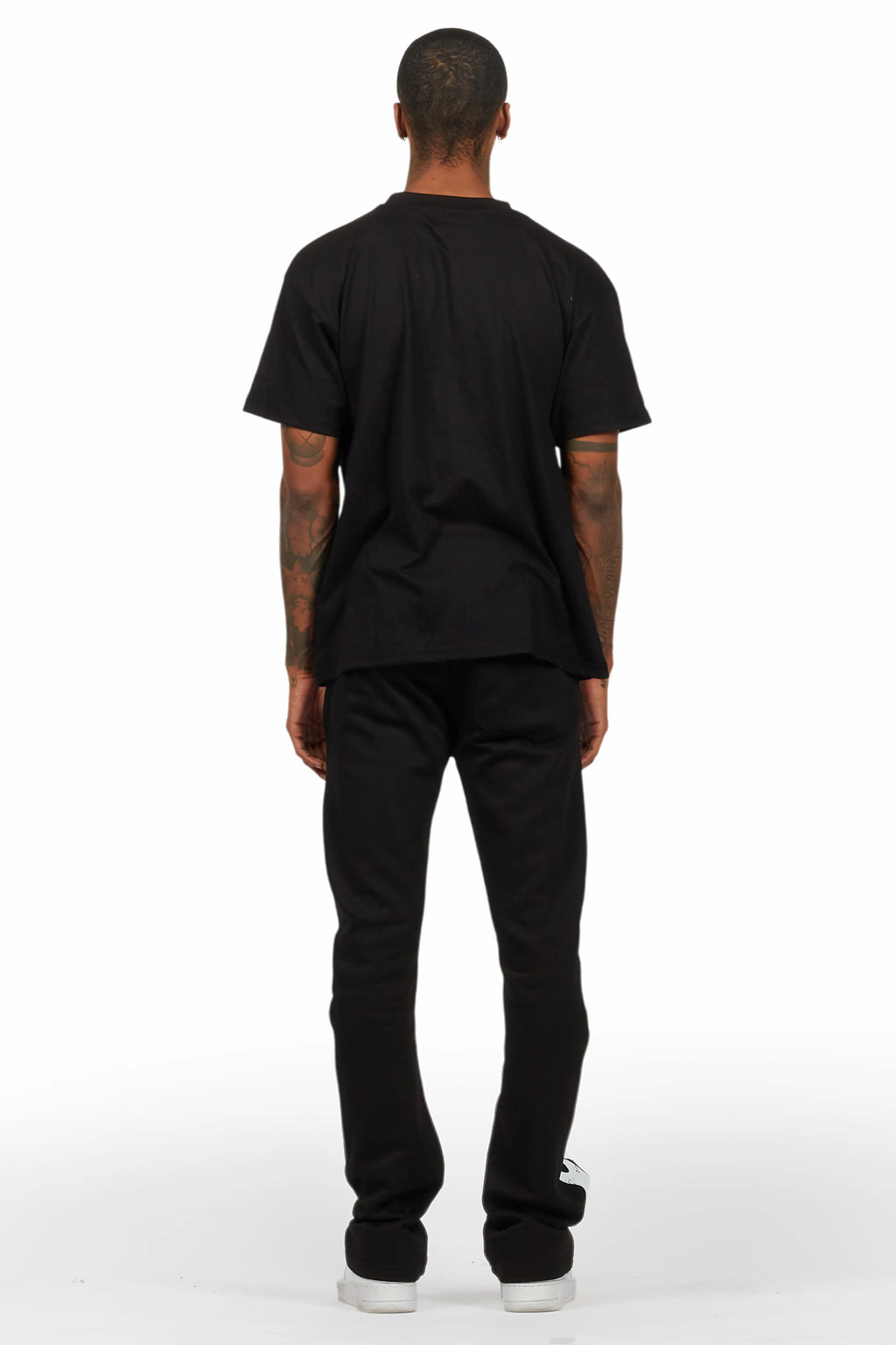 Amos Black/White T-Shirt/Stacked Flare Track Set