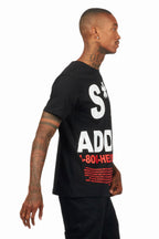 Addict Black Graphic T-Shirt