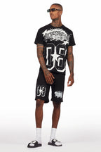 Allstar Black/White T-Shirt Short Set