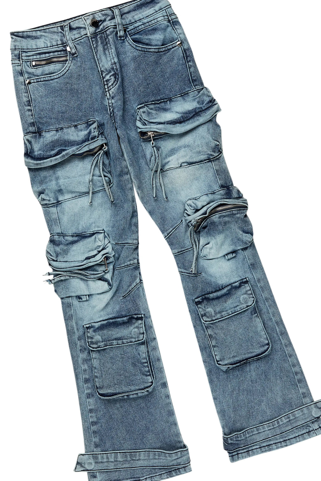 Boys Lake White/Blue Baggy Fit Jean Set