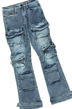 Boys Lake White/Blue Baggy Fit Jean Set