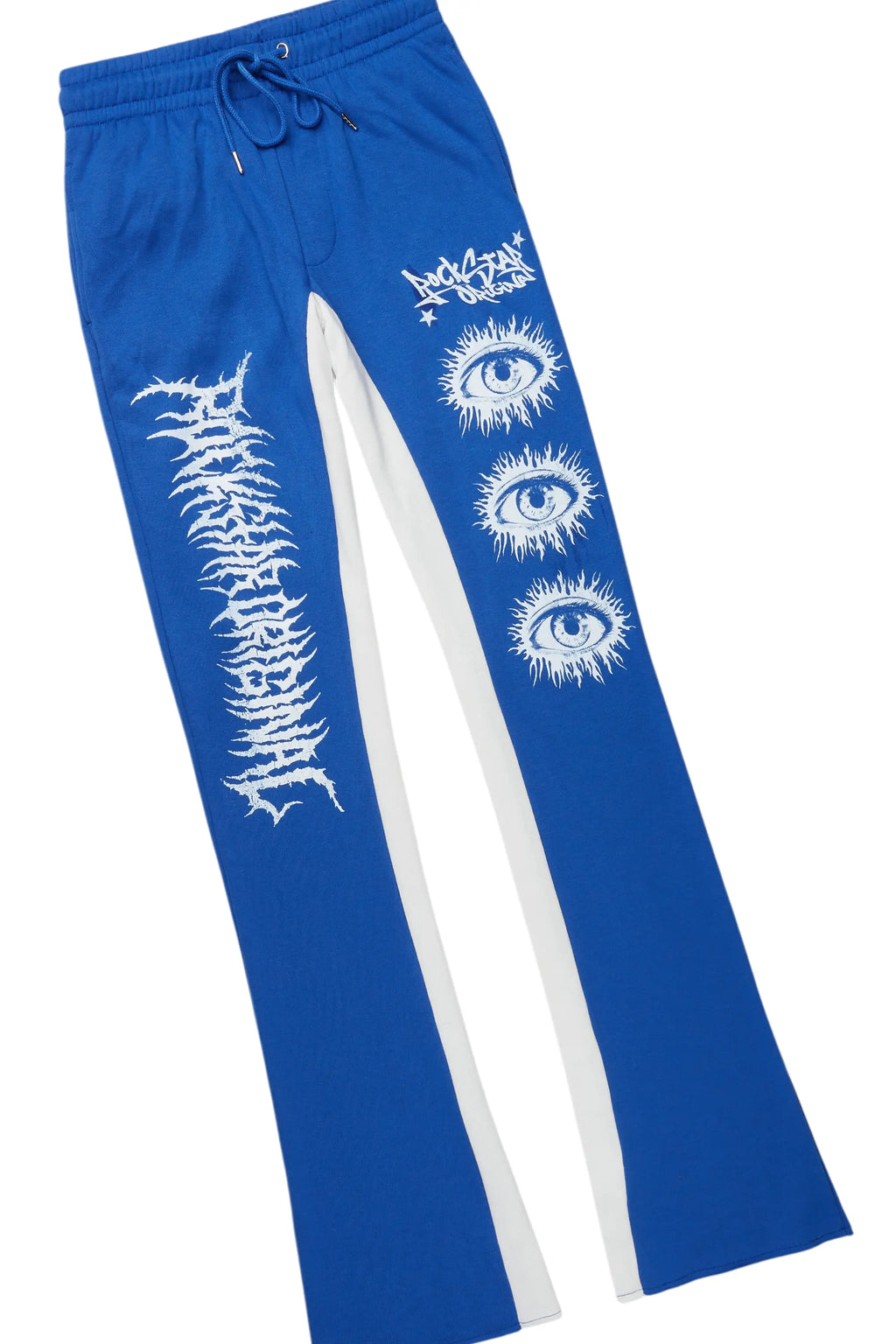 All Seeing Eyes White/Royal Long Sleeve T-Shirt/Baggy Pant Set