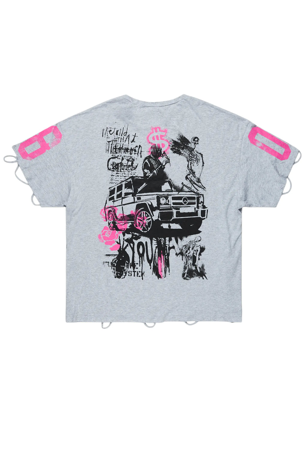 Sharrie Heather Grey Oversized T-Shirt