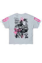 Sharrie Heather Grey Oversized T-Shirt