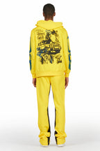 Grill Yellow Hoodie Baggy Track Pant Set