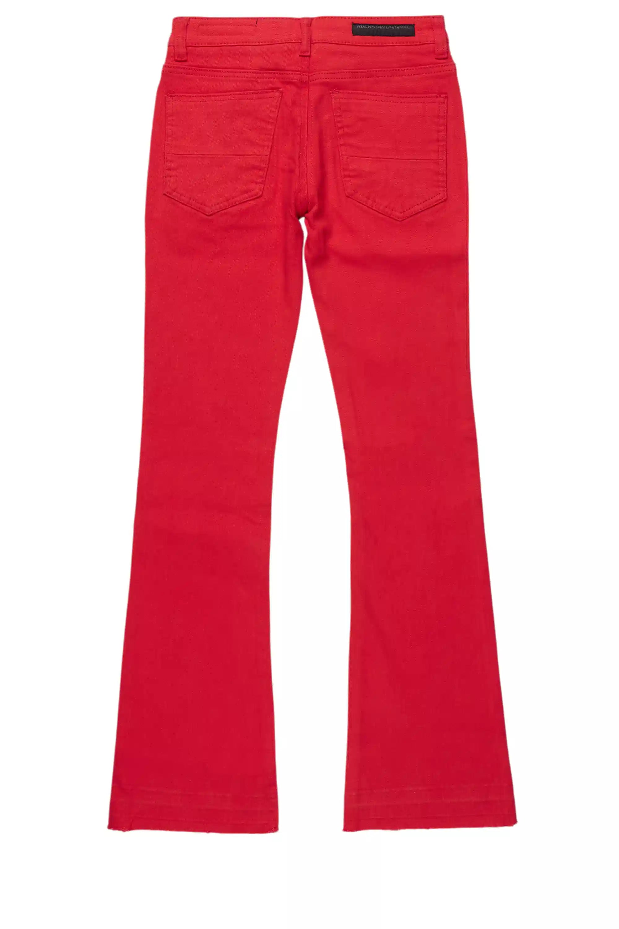 Boys Dag Red Stacked Flare Jean