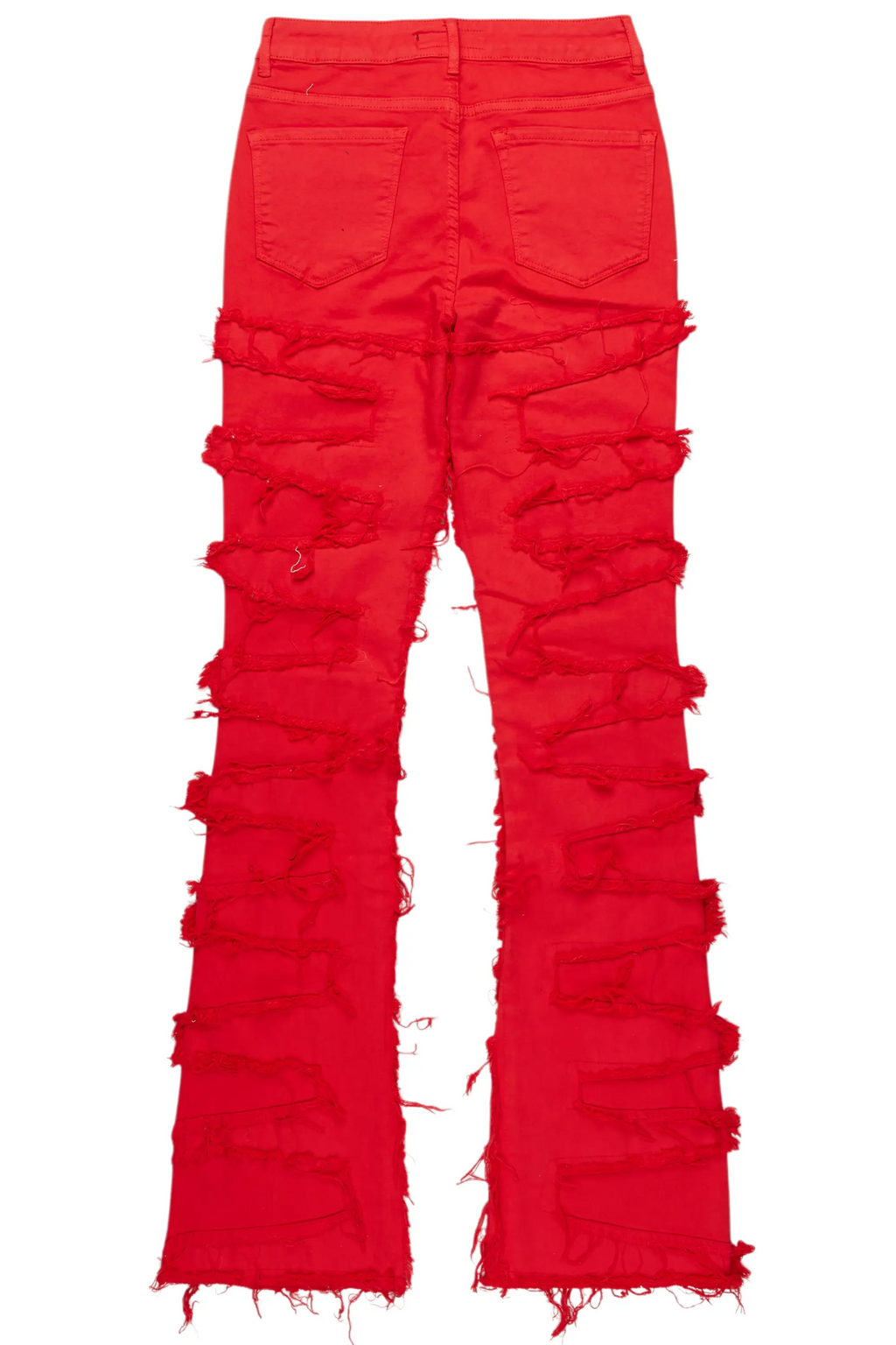 Kristen Red Painted Stacked Jean