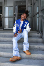 Tacey Royal Blue Varsity Jacket