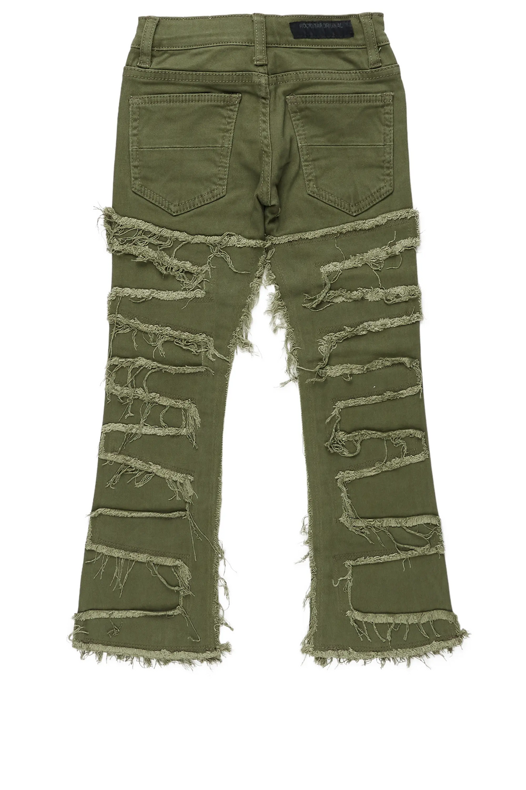 Boys Shake Green Stacked Flare Jean