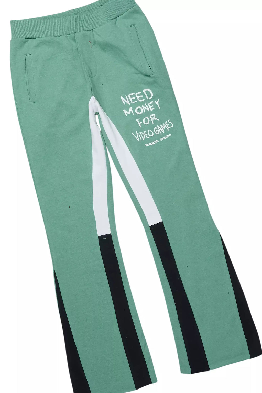 Boys M4 Video Games Sage/White Stacked Flare Track Set