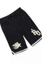 Boys Luton Black T-Shirt/Mesh Short Set
