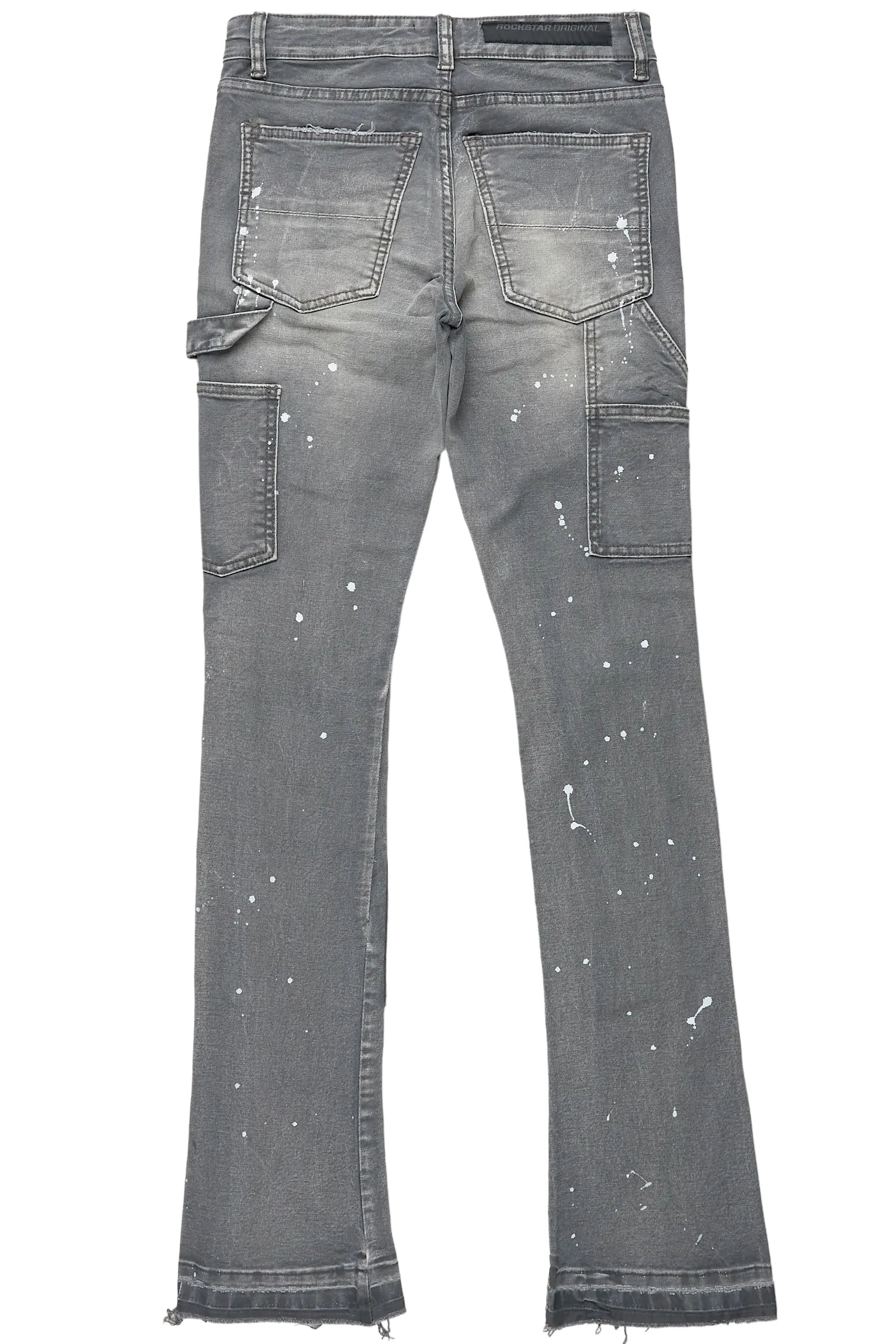 Thorton Grey Stacked Flare Jean