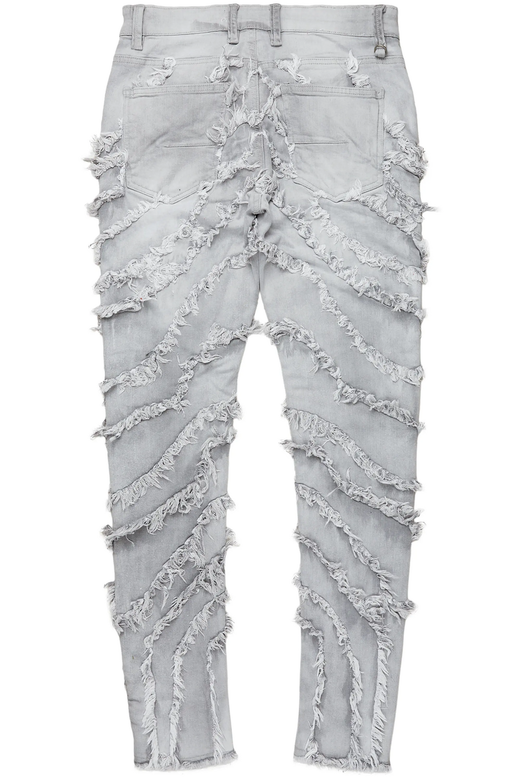 Cadiz Grey Diagonal Patch Skinny Fit Jean