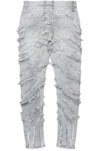 Cadiz Grey Diagonal Patch Skinny Fit Jean