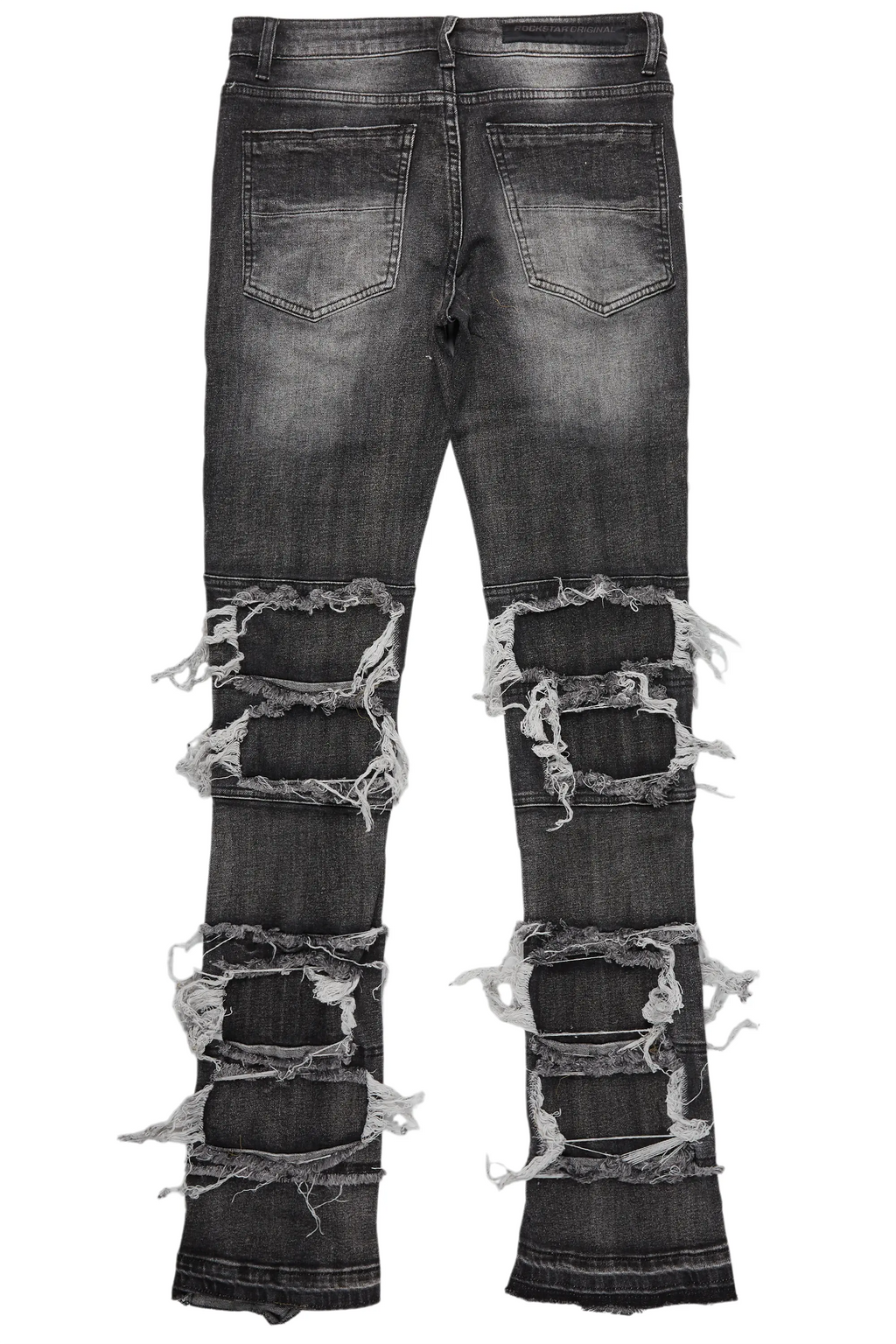 Vasco Grey Stacked Flare Jean