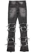 Vasco Grey Stacked Flare Jean