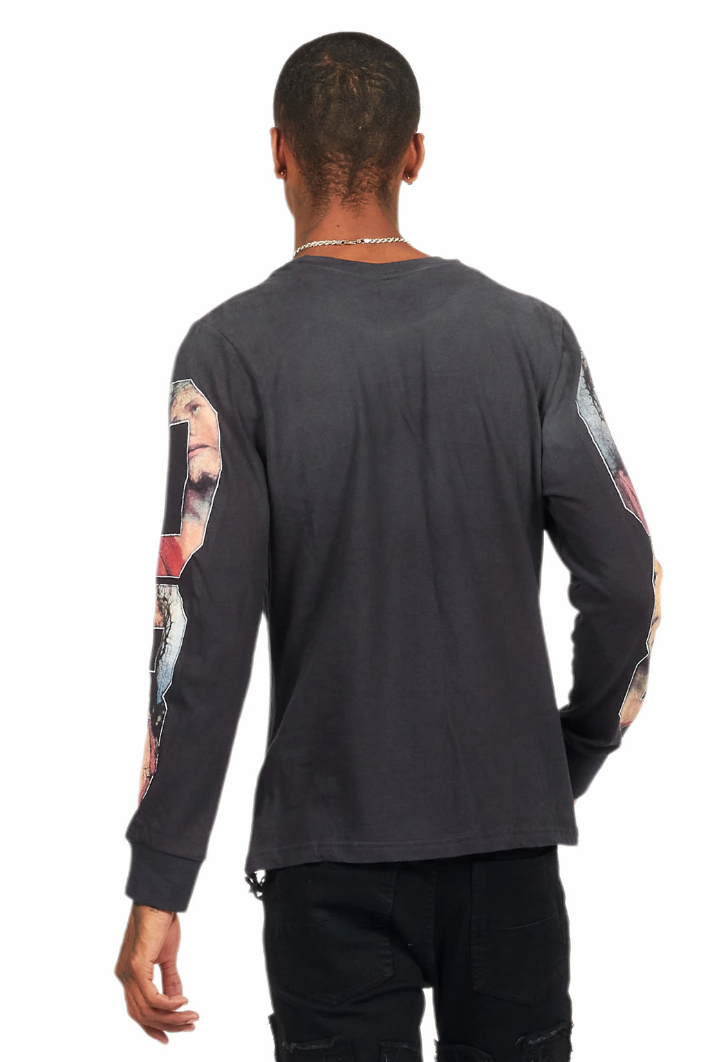 Lainer Black Long Sleeve Graphic T-Shirt