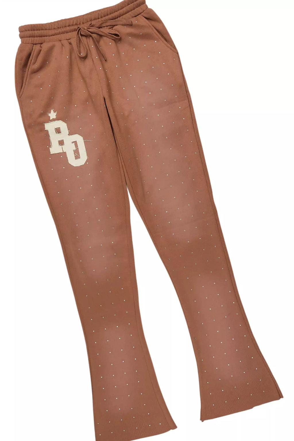 Tyona Mocha Rhinestone Stacked Flare Track Set