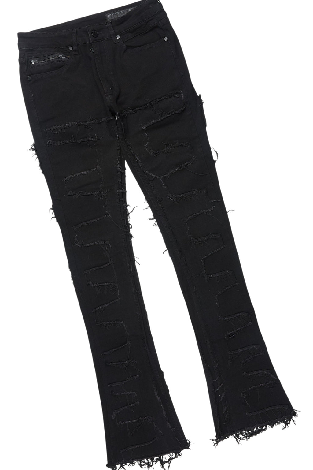 Schmear Vintage Black T-Shirt/Stacked Flare Jean Bundle