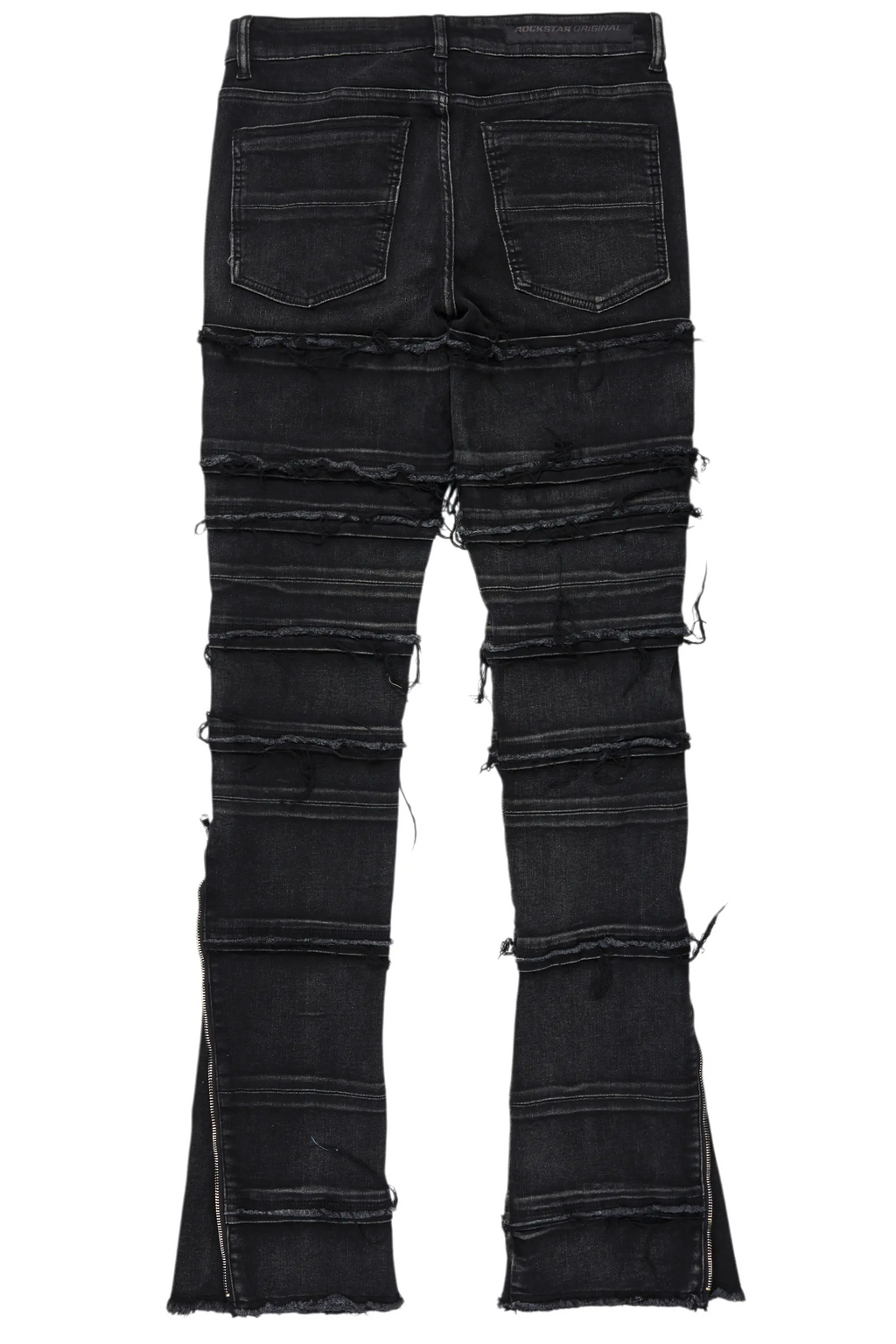 Horado Dark Grey  Stacked Flare Jeans