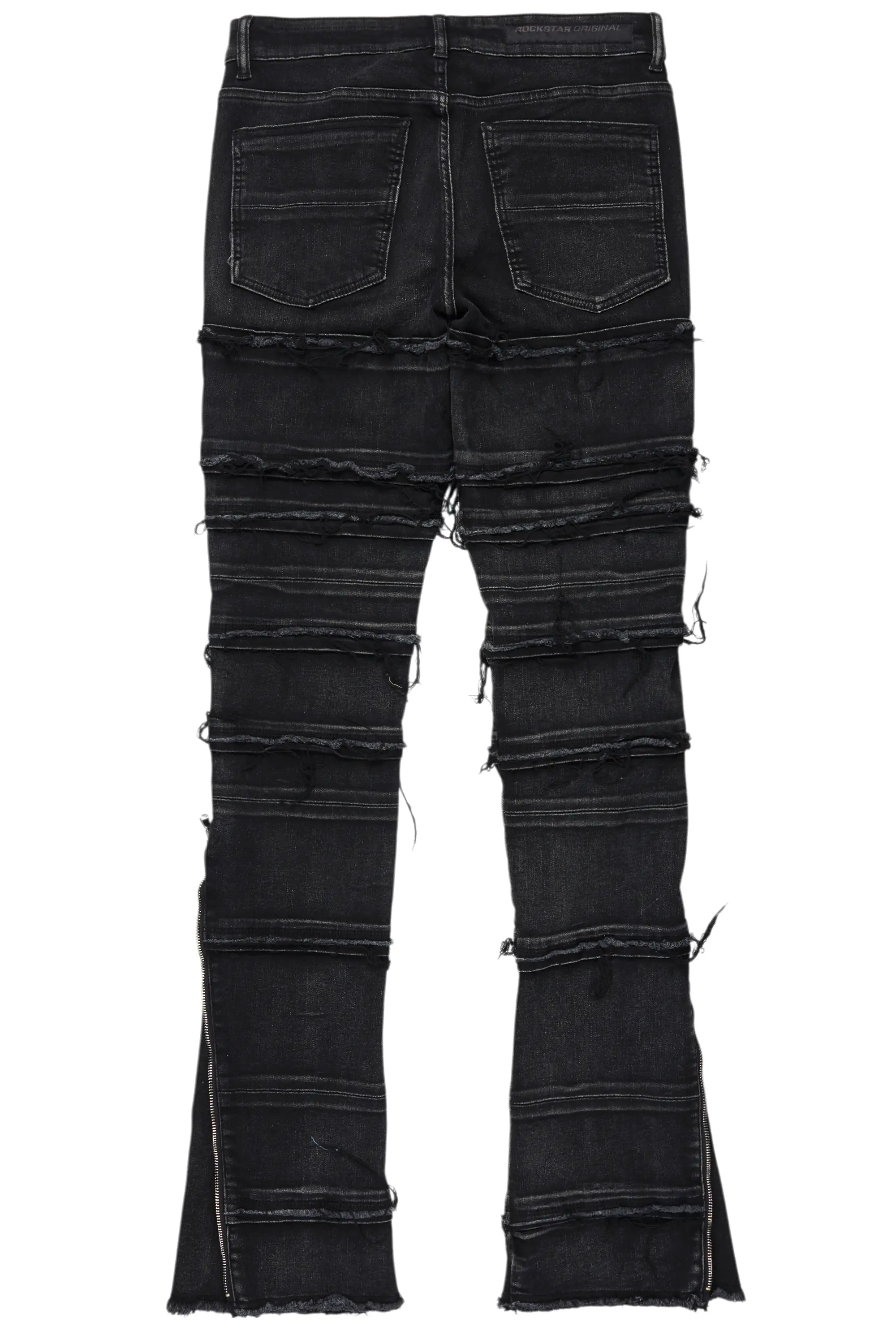 Horado Dark Grey  Stacked Flare Jeans