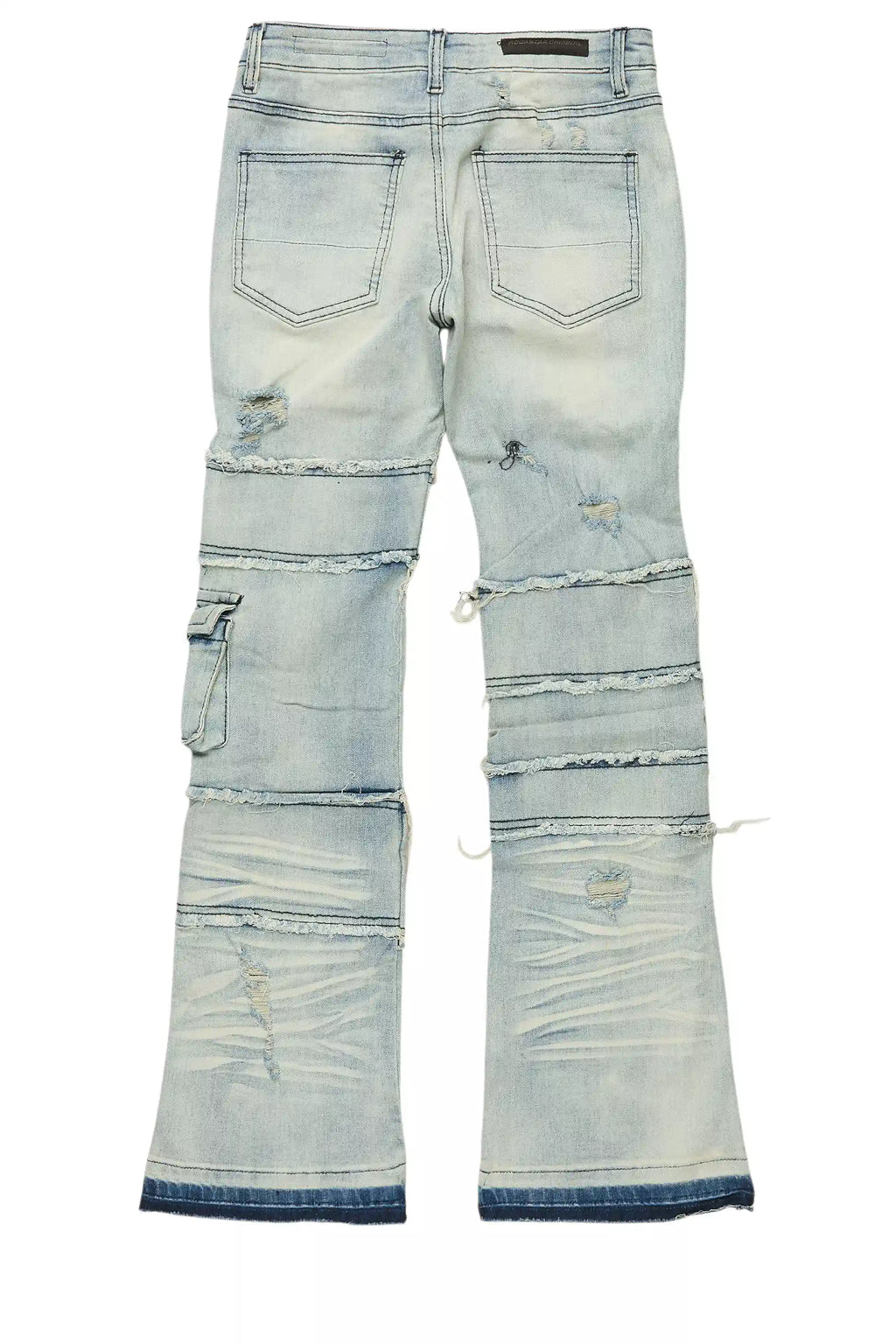 Boys Folant Light Blue Stacked Flare Jean