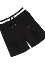 Ridley Black/Black Rhinestone T Shirt Short Set